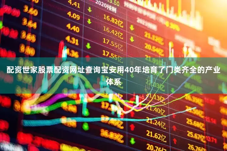 配资世家股票配资网址查询宝安用40年培育了门类齐全的产业体系